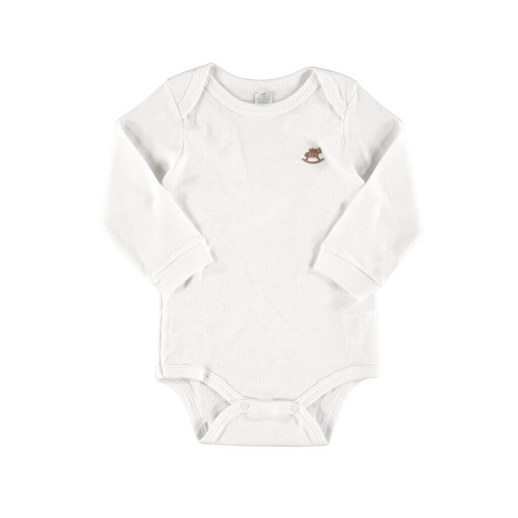 Body manga longa básico em suedine Up Baby