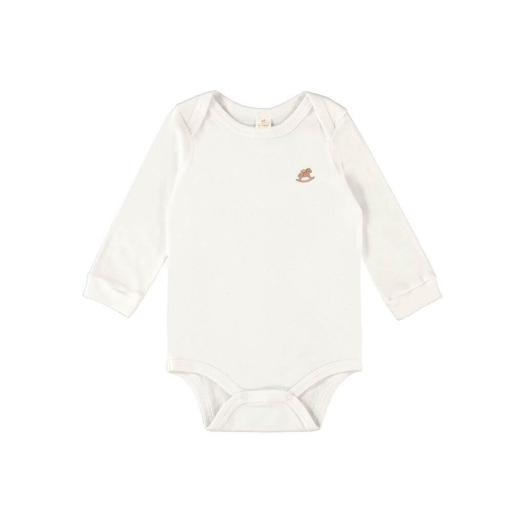 Body manga longa em suedine Up Baby