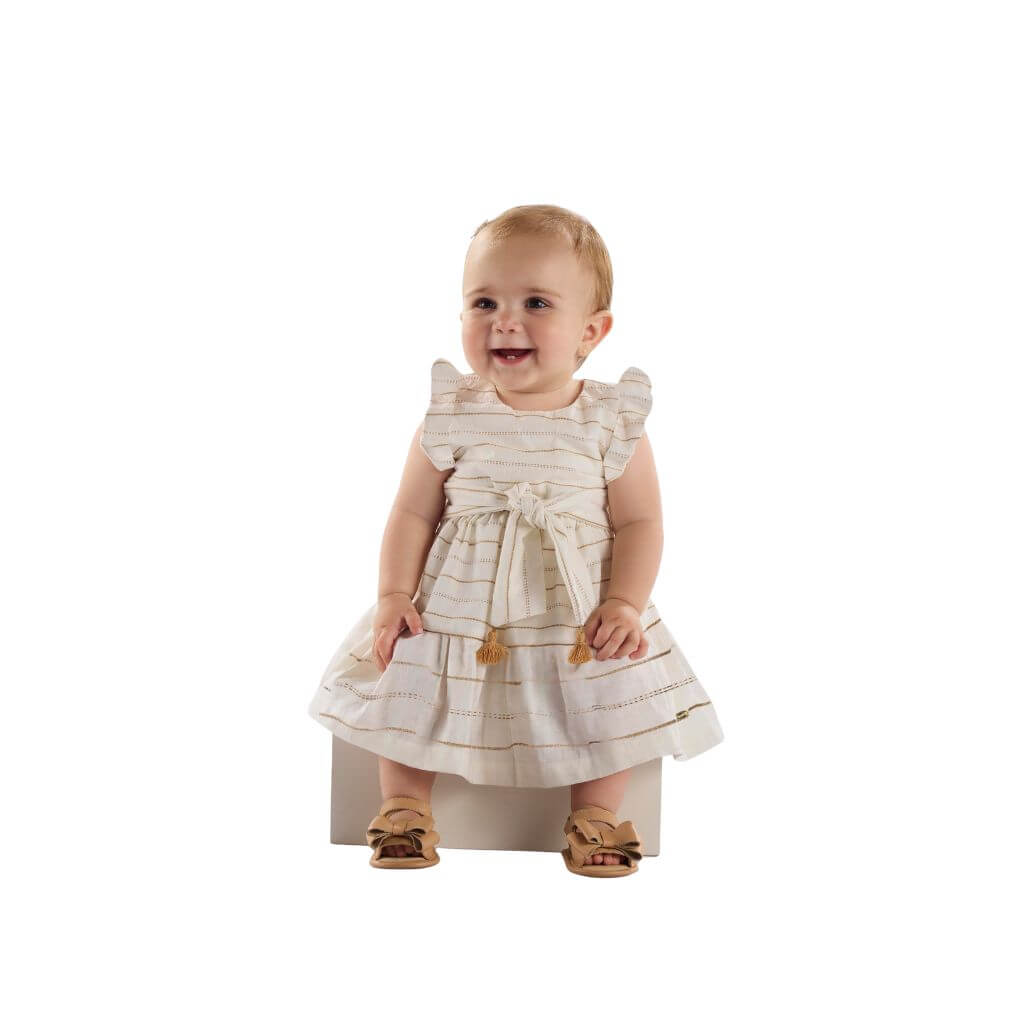 Vestido em algodão e meia malha Up Baby
