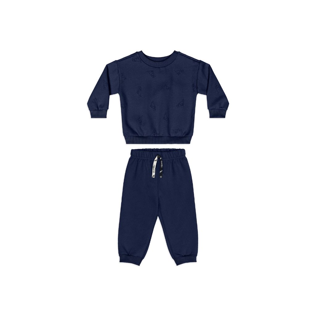 Conjunto blusão e calça em moletom Quimby