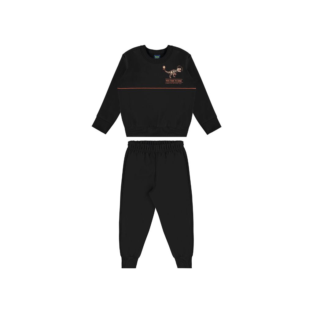 Conjunto blusão e calça em moletom Bee Loop