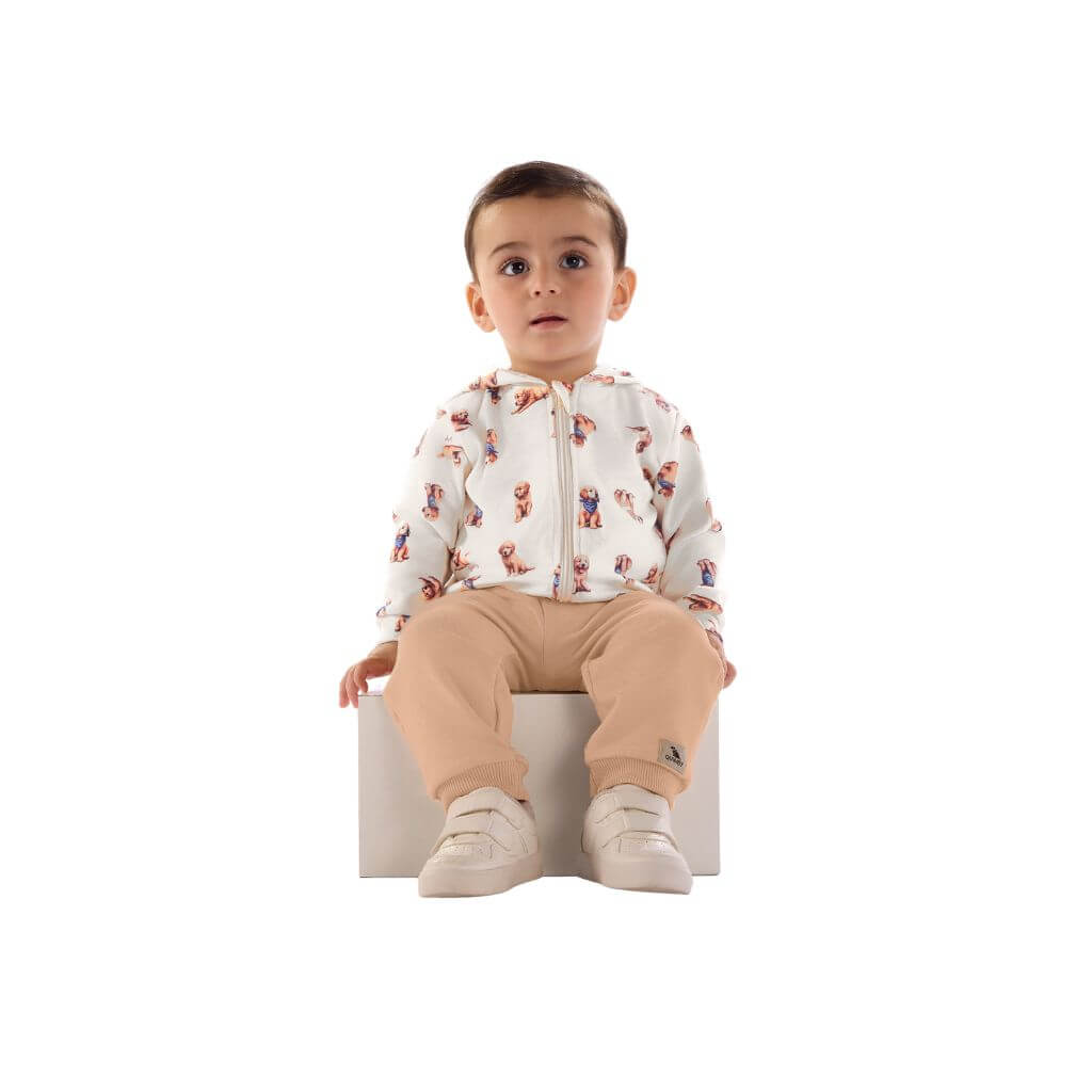 Conjunto jaqueta em malha thermosoft e calça em molecotton Quimby