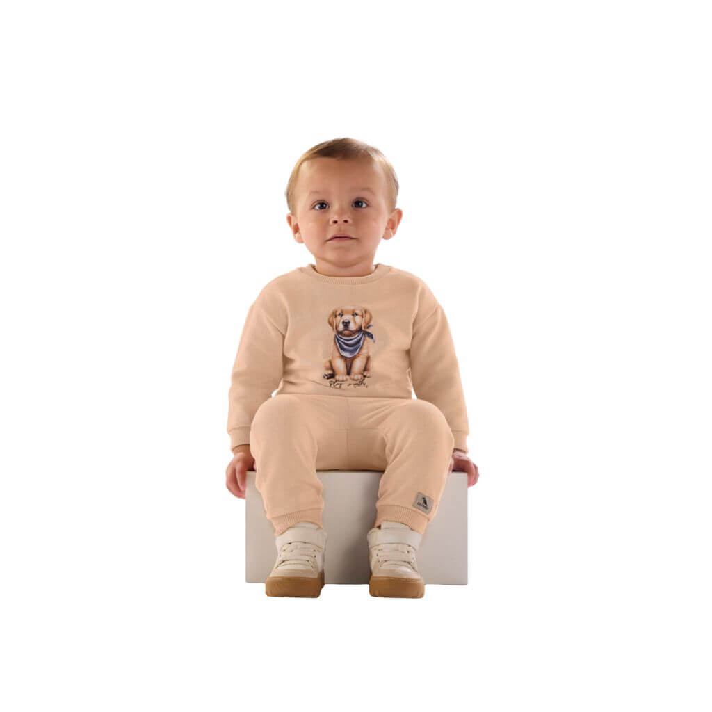 Conjunto blusão e calça em moletom Quimby