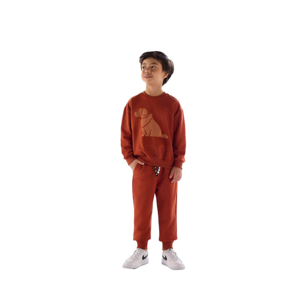 Conjunto blusão e calça em moletom Quimby