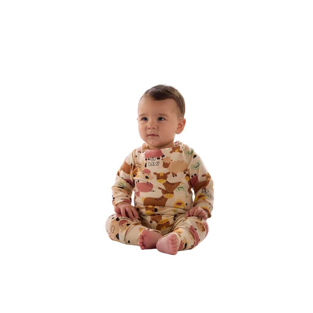 Conjunto body e calça em suedine premium Up Baby