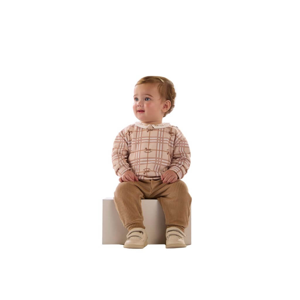 Conjunto blusão em malha thermosoft e calça em malha flanelada Up Baby