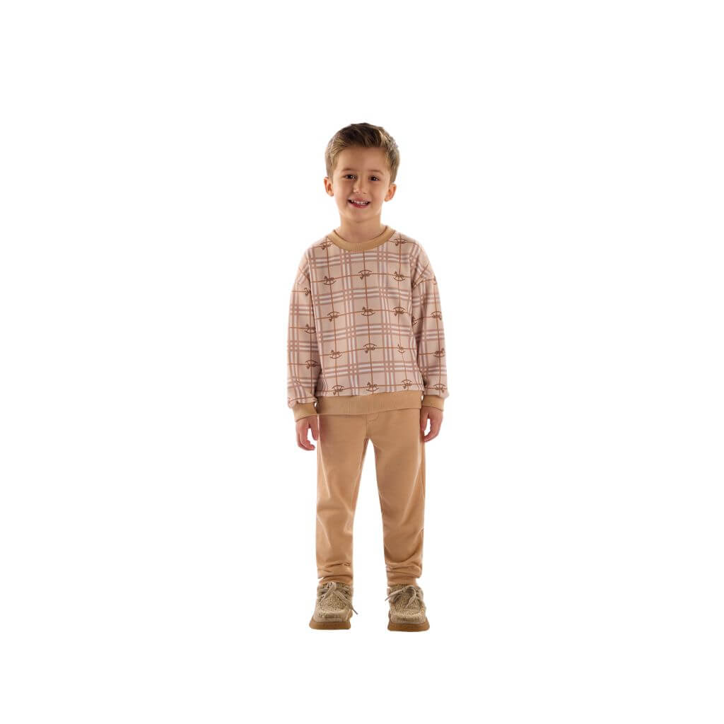 Conjunto blusão em malha thermosoft e calça em moletom Up Baby
