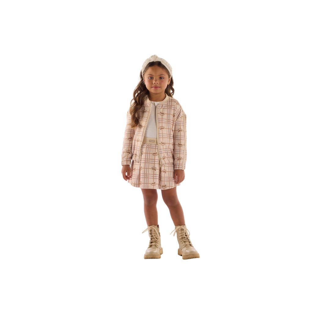 Conjunto jaqueta e saia em malha thermosoft Up Baby