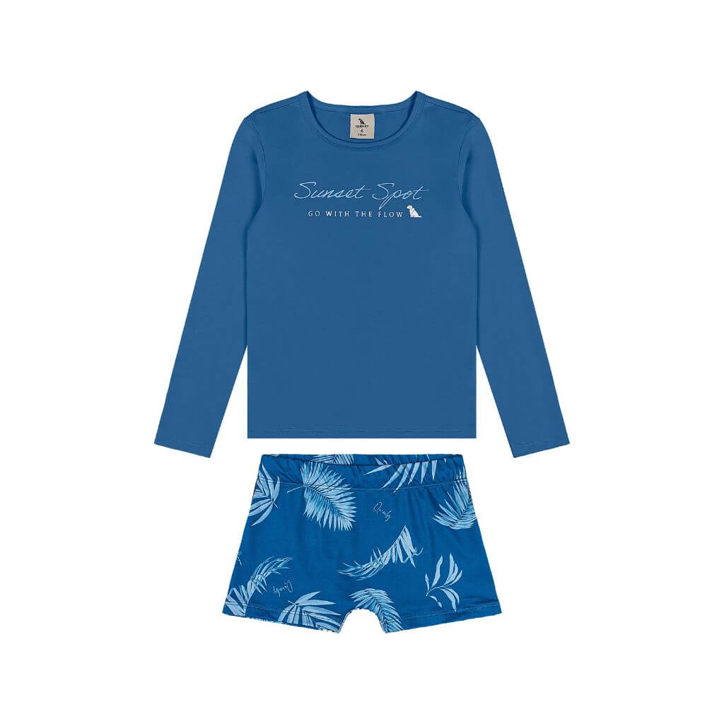Conjunto camiseta e sunga em malha FPS 50 Quimby
