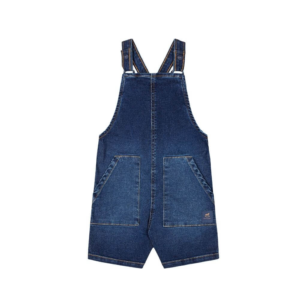 Jardineira em moletom jeans com elastano Up Baby