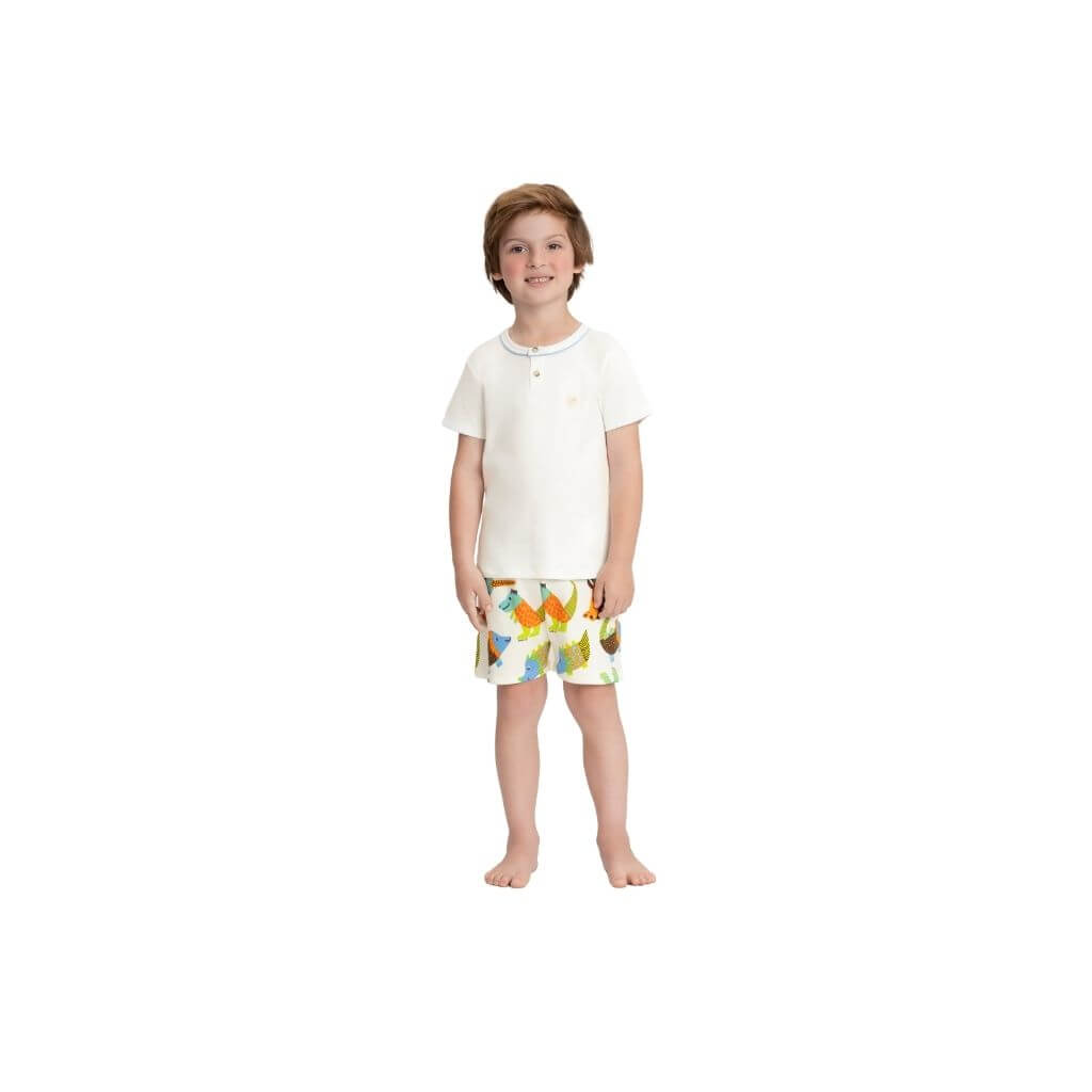Pijama manga curta em suedine Up Baby
