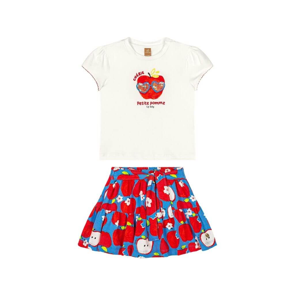 Conjunto blusa e saia em cotton Up Baby
