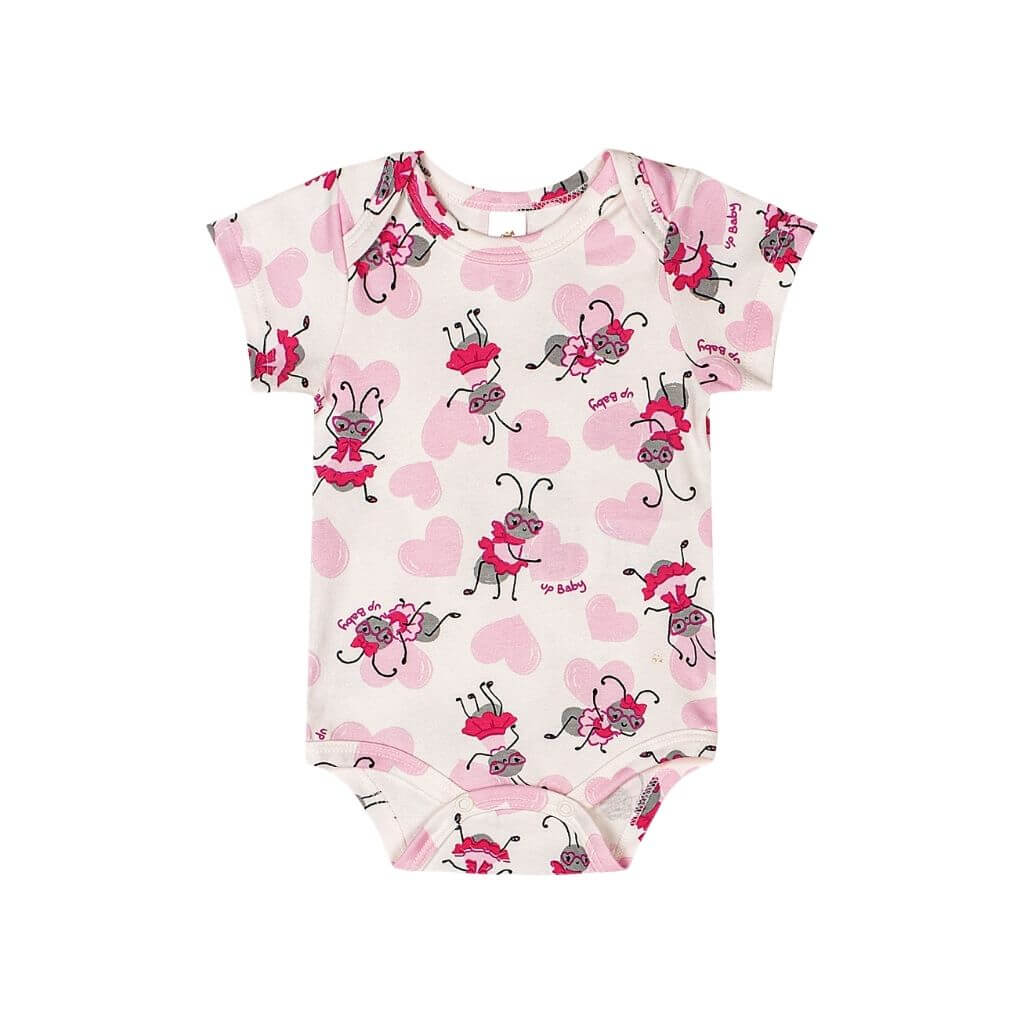 Body manga curta em suedine premium Up Baby