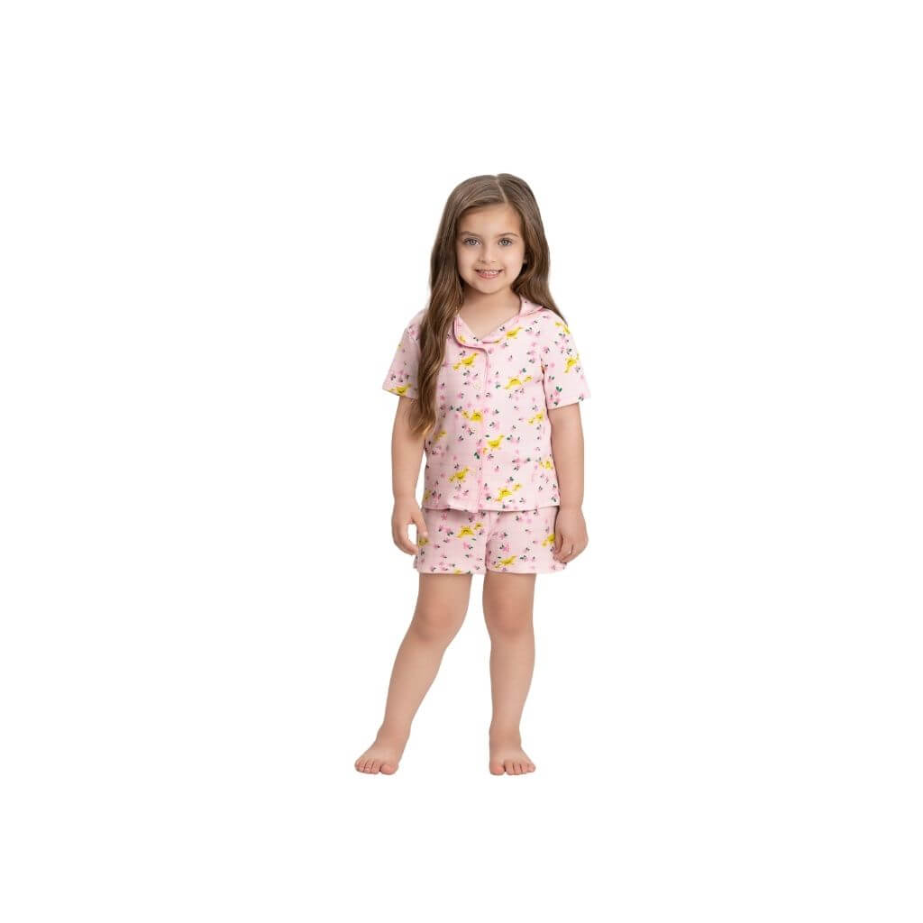 Pijama blusa e short em suedine premium Up Baby